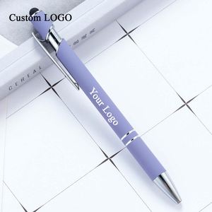 Bolígrafo con Logotipo Personalizado Directo de Fábrica de Plástico OEM, con Recubrimiento Suave al Tacto y Punta de Metal - Product Image 1