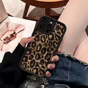 Custodia per <span class=keywords><strong>iPhone</strong></span> 16 Plus 17 Air Pro Max con stampa leopardata marrone retrò, antiurto, cover posteriore alla moda - Product Image 5
