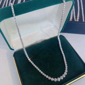 Xinfly 18K Gold 3 Carats Natural Diamonds 16.5 Inch <b>Choker</b> Tennis Link Chain Necklace Personalized Non-Tarnish for Men - Product Image 5