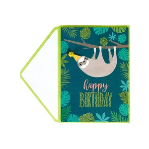 Cartes de vœux pour anniversaire d'enfants, cartes de vœux d'animaux en 3D faites à la main, nouvelle collection