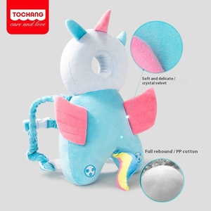 Venta caliente ropa de cama transfronteriza para bebés almohadilla anticaída transpirable para niños pequeños reposacabezas para caminar almohada de cabeza de gato de felpa - Product Image 3