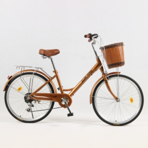 Bicicletta Urbana <span class=keywords><strong>per</strong></span> <span class=keywords><strong>Adulti</strong></span> con Telaio in Acciaio ad Alto Tenore di Carbonio, 24 o 26 Pollici, Monovelocità - Product Image 3