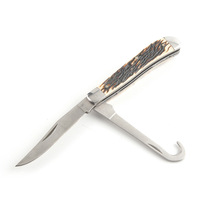 TLFY02 couteau pliant multifonction en acier inoxydable imitation cerf manche sabot couteau pour survie en plein air camping