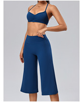 Ensemble de yoga 2 pièces pour femme : Soutien-gorge de sport à bretelles et short taille haute, tenue de sport ultra douce pour la gym et les activités sportives