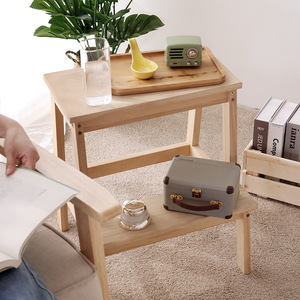 Solid Wood Multi-Functional Footstool Double Layer Small Step Stool Home Shoe Changing <b>Bench</b> Adult Children Elderly Use - Product Image 2