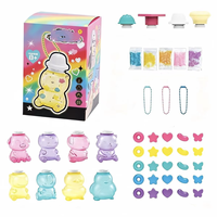 Kit de jouets anti-stress animaux à presser DIY, porte-clés faits main avec paillettes, ensemble créatif pour loisirs créatifs, cadeau de Noël et de fête