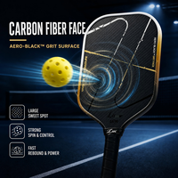 Raquette de pickleball Lz Inferno2 M1 avec noyau en mousse amélioré, surface en fibre de carbone de 16 mm, grand sweet spot, pour un divertissement avancé