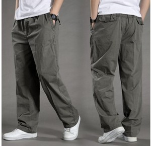 Pantalon cargo décontracté mince pour hommes Pantalon long à taille élastique pour hommes Pantalon extensible - Product Image 4