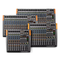 Consola Mezcladora de Audio Digital USB de 8 Canales, Profesional, con Tarjeta de Sonido Integrada, 256 Efectos de Reverberación, Alimentación Phantom de 48V para Escenario y Video