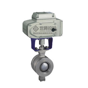 Válvula de Bola Eléctrica con Brida VQ671F-16C DN100 de Acero Inoxidable, Control Tipo V y Válvula de Bola de Semi-Cierre para Agua y Neumática - Product Image 4