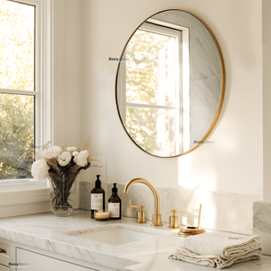 Wholesale Hotel Interior <strong>Circle</strong> Espejos Bath <strong>Mirrors</strong> Decorative Hanging Aluminium Large <strong>Gold</strong> <strong>Mirror</strong> Wall Mounted Round <strong>Mirror</strong> - Product Image 1