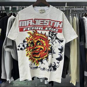 Fast Shipping Print on Demand Custom Logo T-Shirt Men Design 100% Cotton Tshirt Designer Shirt Oversized Y2K Graphic T Shirt - Product Image 6