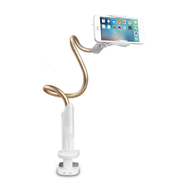 Support de téléphone portable à col de cygne, pince universelle, support de téléphone paresseux avec bras flexible long, poignée pour téléphones de 4,0 à 6,3 pouces