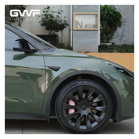 Film de protection de peinture pour carrosserie de voiture, vinyle PET noir brillant vert olive, changeant de couleur, anti-rayures, 3 ans de garantie