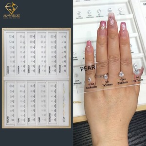 Colección de gráficos de medición del tamaño del quilate de diamantes 11 formas 5a CZ GEM Diamond tamaño comparativo gráfico - Product Image 3