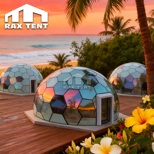 Kits de Casa de cúpula de vidrio geodésico RAXTENT 7M <span class=keywords><strong>para</strong></span> Glamping fuera de la red Airbnb Hotel - Product Image 6