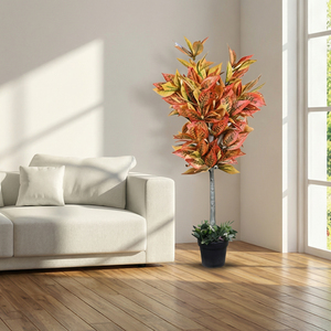 Planta Artificial de Croton en Maceta Petra, Planta Decorativa de Tacto Real para Interiores y Exteriores, para Decoración del Hogar, Oficina y Hotel - Product Image 2