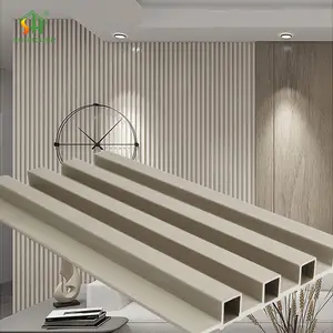 别墅大厅设计装饰木纹木塑墙板