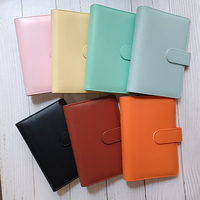 Vente en gros de haute qualité A5 A6 A7 Durable rechargeable 6 anneaux Notebook Shell PU cuir Budget classeur portefeuille personnalisé planificateur couverture