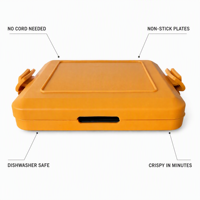 Mikrowellen-Backform Panini-Maker, Mikrowellen-Grillpfanne mit Verriegelungsgriff, Silikon-Backform Sandwich-Toaster für die Mikrowelle