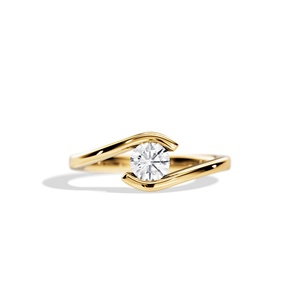 Anillo de Compromiso Vintage con Diamante Cultivado en Laboratorio Certificado por IGI, Oro de 18K, Corte Redondo, D VVS2, Joyería Nupcial, Regalo Personalizado - Product Image 2
