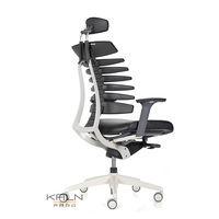 Fauteuil de direction ergonomique moderne KALN en cuir, design pivotant en forme de dinosaure, avec roulettes, mobilier confortable