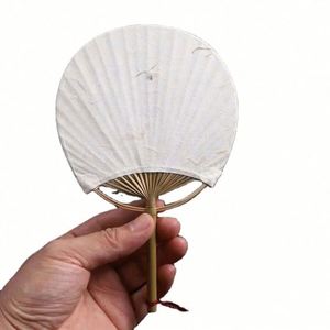 New Arrival Mini Small Blank DIY Handheld Fan Wedding White Paddle Fan for Wedding Decoration - Product Image 5