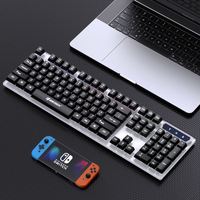 Jertech K358 Clavier arabe pour ordinateur de jeu filaire rétroéclairé ergonomique PC