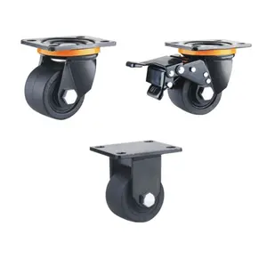 W33Z Heavy Duty Thấp Barycenter Nylon Caster 48Mm Chiều Rộng 500 Kg Tải Công Suất Bánh Xe Cấu Hình Thấp Bánh Xe