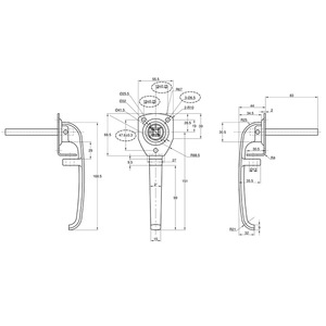 Manija de puerta de acero inoxidable 9526SS-3, material 304 para reemplazo y reparación - Product Image 1