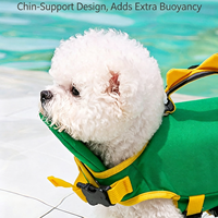Gilet de sauvetage pour chien USMILEPET, motif dinosaure mignon, en maille Oxford, réfléchissant, avec poignée réglable, pour chiens de petite et moyenne taille