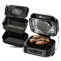 Anbolife Nouveau design Four friteuse à air chaud Fabricant OEM Fourniture en gros Revêtement antiadhésif Sans BPA Thermomètre intelligent CE CB GS