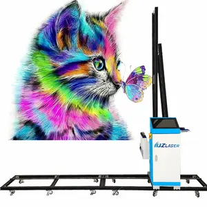 3D UV Vertical Floor Wall Printer Automatic Ceramic Glass Wood Flatbed Printer 3D HJZ Wall Printer Decals Painting Machine