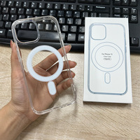 Coque de Téléphone Magnétique en Acrylique Transparent avec Emballage, Anti-Chute, pour iPhone 11 12 13 14 15 16 17 Pro Max 16E 17Air