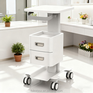 Chariot de rangement mobile compact et robuste pour cliniques dentaires, hôpitaux, salons de beauté, spas et hôtels, avec prise intégrée - Product Image 5
