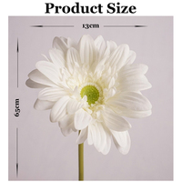 Groothandel Hoge Kwaliteit Handgemaakte Kunstmatige Real Touch Latex Gerbera Bloem Enkelstuk voor Bruiloft Huisdecoratie Tafelarrangement