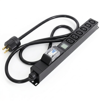 PDU intelligent 1U 30A L6-30P C13 C19, unité de distribution d'alimentation surveillée avec disjoncteur pour centre de données et rack de serveurs