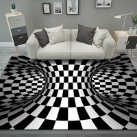 Tapis 3d antidérapant, décoration de maison, tapis visuel Vortex, Illusion d'optique géométrique