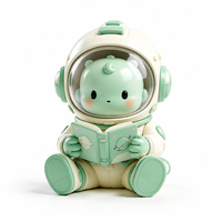 Statue de personnage spatial DYTOYS personnalisée, brillante, à l'effigie d'un petit astronaute de dessin animé, résistante aux intempéries, pour parcs, centres commerciaux et jardins d'enfants