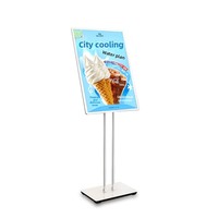 Support d'affichage lumineux à LED ultra-mince, mobile, pour sol/mur, panneau publicitaire pour centres commerciaux