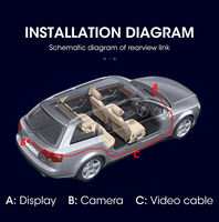 Caméra de recul universelle pour voiture AHD CVBS 720P/1080P, caméra de stationnement avant et arrière