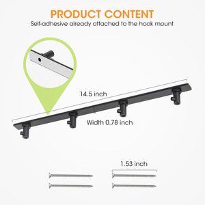 <span class=keywords><strong>Support</strong></span> <span class=keywords><strong>mural</strong></span> double niveau en acier inoxydable pour accessoires de cuisine, idéal pour le rangement et l'organisation - Product Image 6