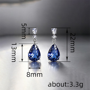 Boucles d'oreilles en forme de larme pour femmes, style frais, accessoires d'oreille pour usage quotidien - Product Image 4