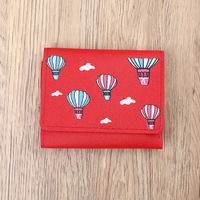 Mädchen kurze Geldbörsen Frauen Heißluft ballon Muster Karten halter Student Clutch Damen Geldbörse Mini Geldbörse für Mädchen