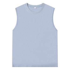Camiseta sin Mangas de Moda, 180GSM, 100% Algodón, Chaleco Básico Viral, Unisex, para Uso Diario Informal - Product Image 1