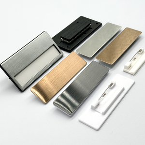 Stainless Steel Laser Rectangular Staff Name Tag, Customized Hotel Name <b>Badge</b> <b>Pin</b> Personalized Custom Metal Craft Gift - Product Image 6