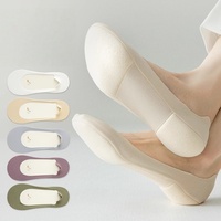 Chaussettes invisibles antidérapantes sans couture, à semelle coussinée, absorbant la transpiration, coupe basse, pour femmes, idéales pour les ballerines et les mocassins.