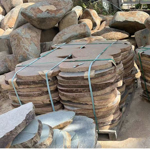 Conception d'aménagement paysager extérieur de jardin super bon marché Pierres de galets de rivière coupées Ardoise pas à pas et marches pavées pavées au sol - Product Image 4