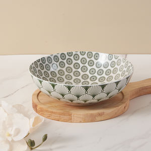 Insalatiere in ceramica con glassa sana all'ingrosso grandi ciotole stampate sottosmalto colorato Ramen Bowl feste - Product Image 3