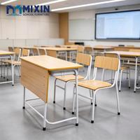 Table de classe scolaire double personnalisée pour collégiens – Projet de table d'étude moderne et robuste pour deux élèves